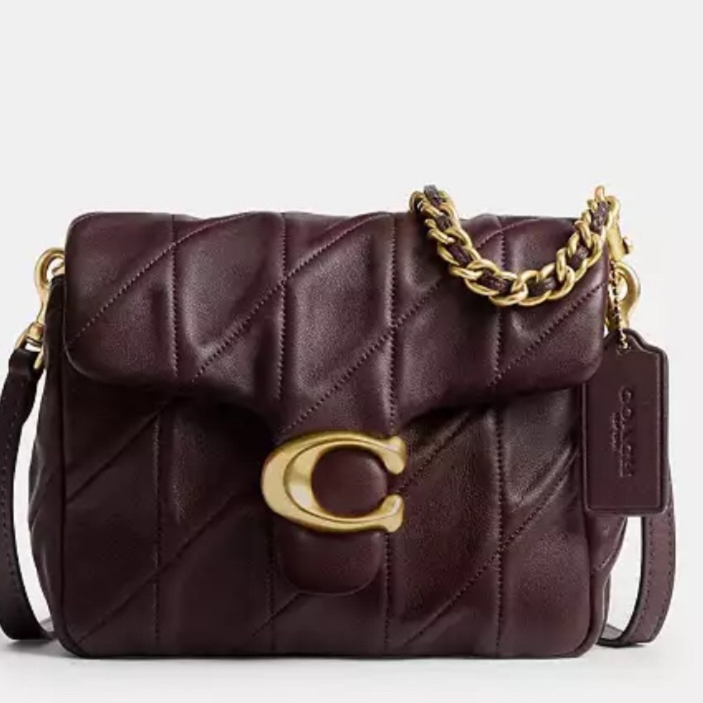 NWOT Coach Merlot Times Square Tabby 17 with Quilting